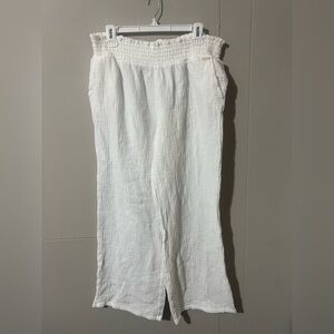 Nicole Miller White Linen Pants